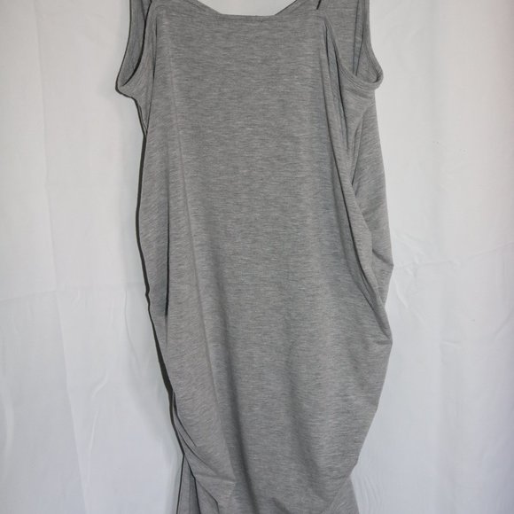 Forever 21 Plus Grey Ruched Jersey Knit Dress 3x - Picture 3 of 3